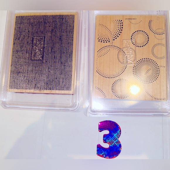 Stampin’ Up! 2 Large pattern Stamps (Lot #3) - Picture 1 of 5